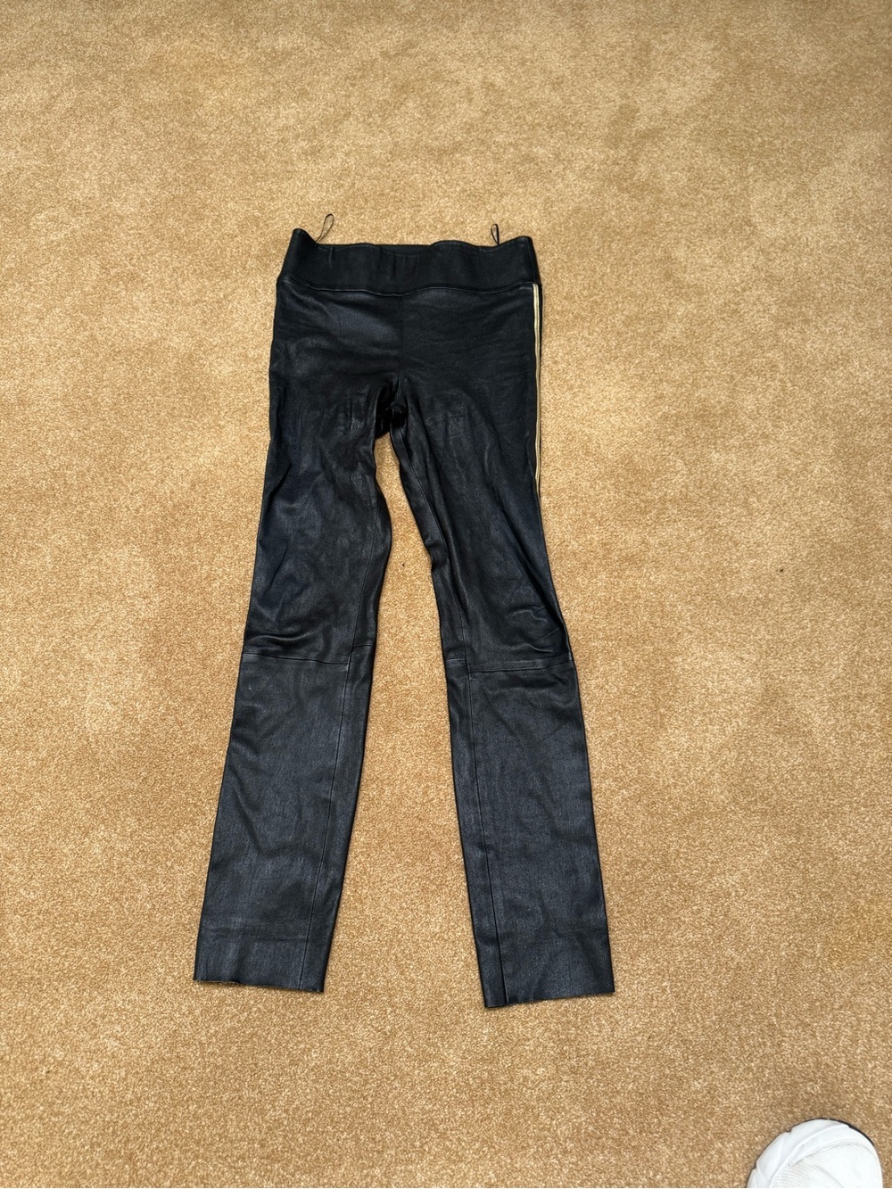 Sprwmn leather leggings black with gold - large